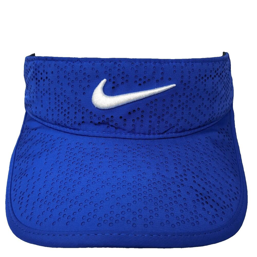 Nike Visor Blue One Size Golf Swoosh Perforated Breathable Athletic Sport Hat